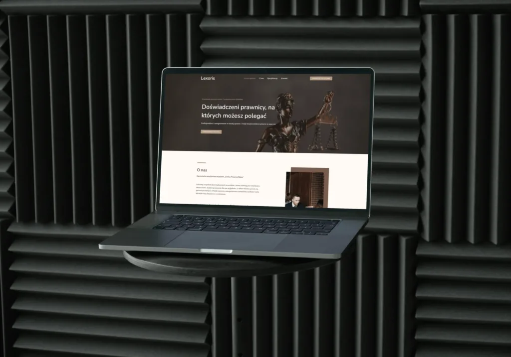 Strona internetowa dla kancelarii prawnej - mockup